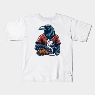 crows play baseball Kids T-Shirt